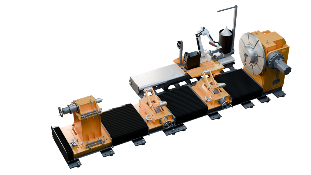 Трёхосевой вращатель с перемещаемой ответной опорой